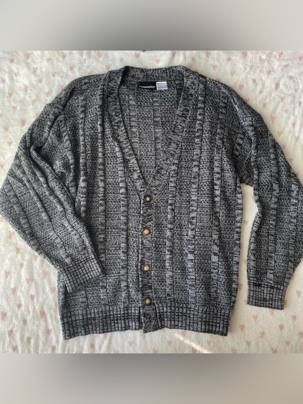 Dark Grey Button Up Cardigan